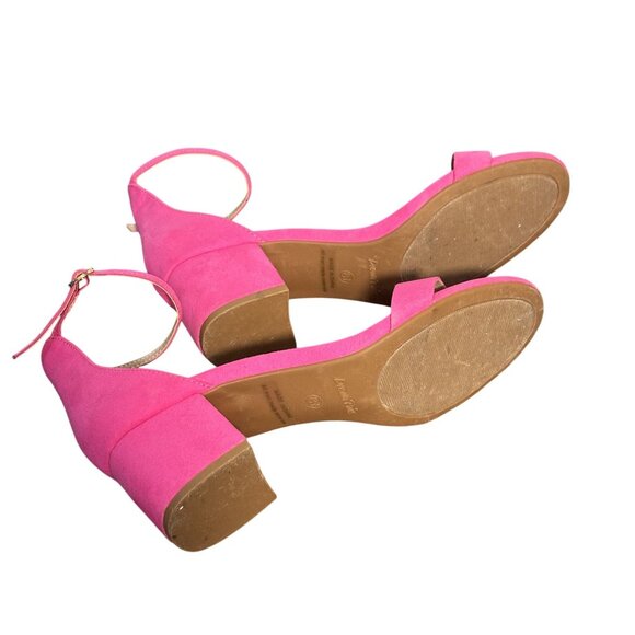 Dream Pairs Womens Pink Low-Chunk Heel Sandals With Ankle Strap Size 8.5 - Picture 4 of 5